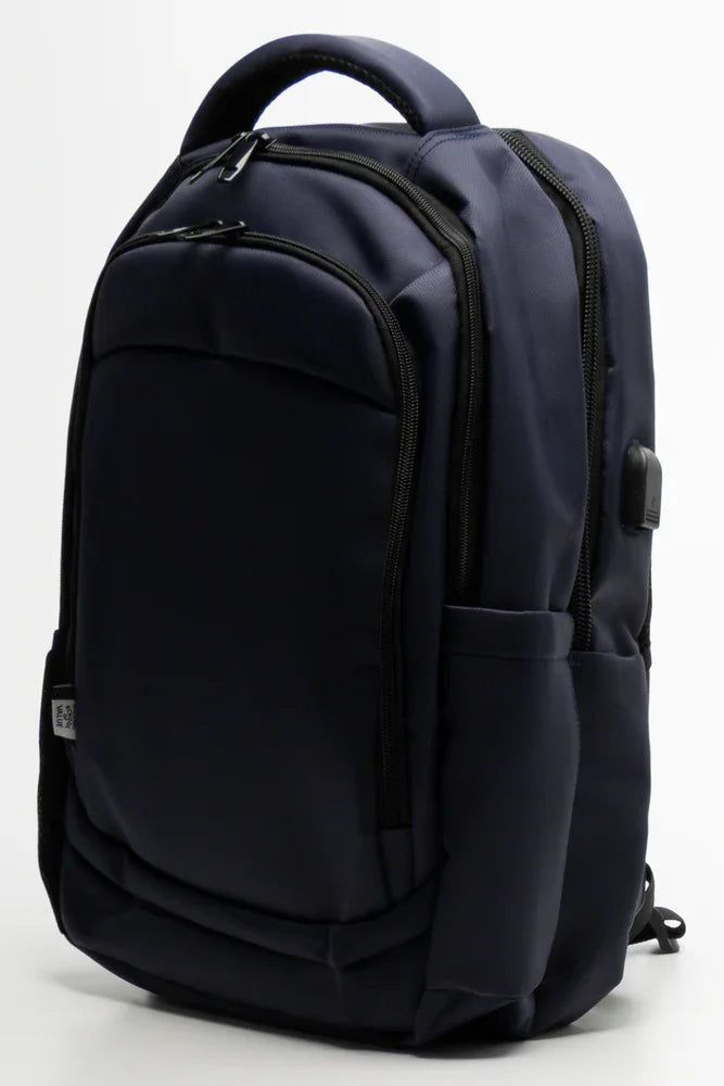 Dual Laptop And Tablet USB Bag Navy