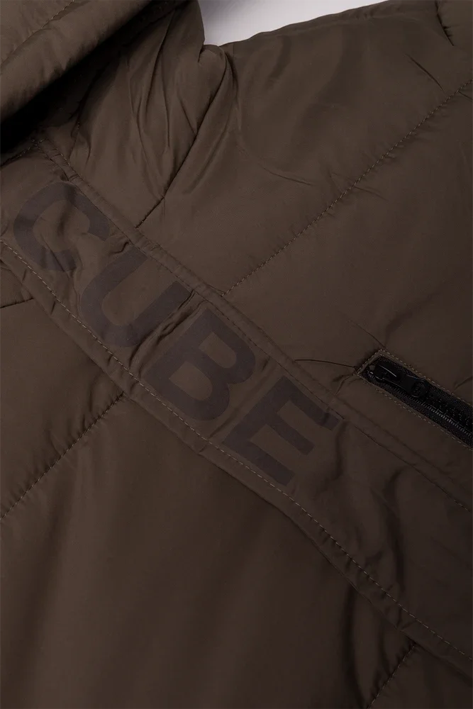 Longer Length Puffer Jacket Green