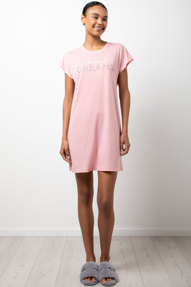 2 Pack Swet Dream Star Sleepshirts Black And Pink