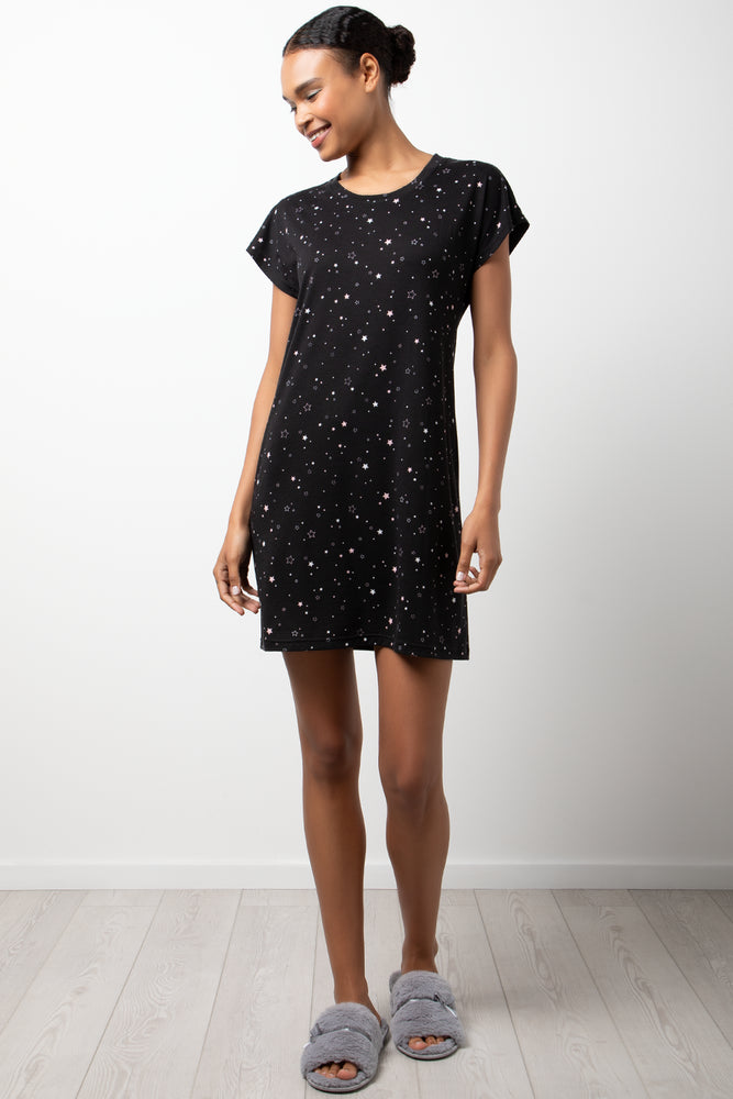 2 Pack Swet Dream Star Sleepshirts Black And Pink