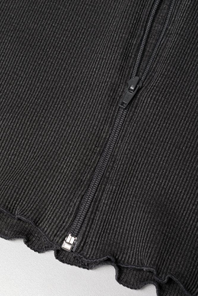 Hooded Zip Through Tracktop Dark Grey