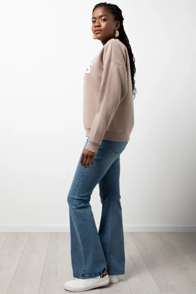 Crew Neck Tracktop Natural (1)