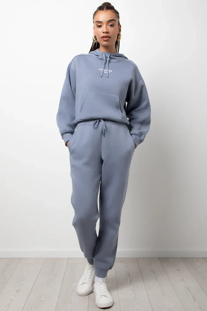 Rib Waist Trackpants Blue