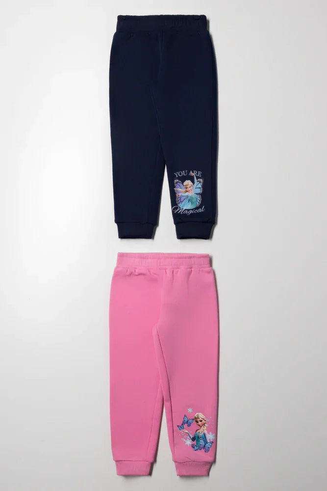 Frozen 2 Pack Trackpants Pink And Navy