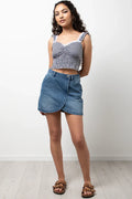 Denim Wrap Skirt Blue (2)