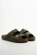 Double Band Sandals Green