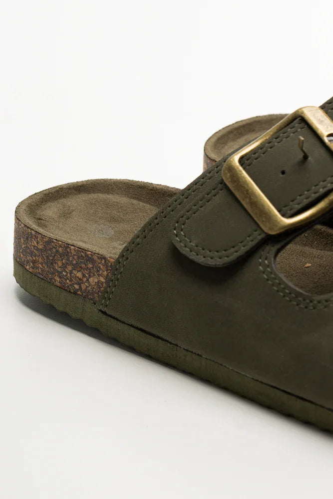 Double Band Sandals Green (3)