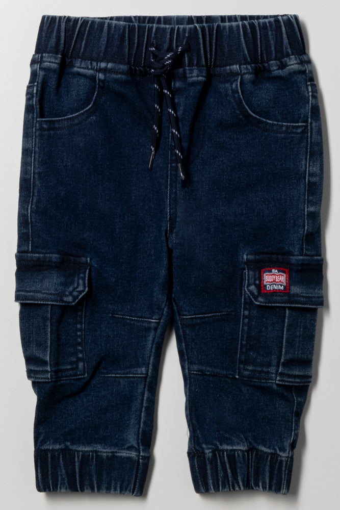 Cargo Denim Jogger Blue