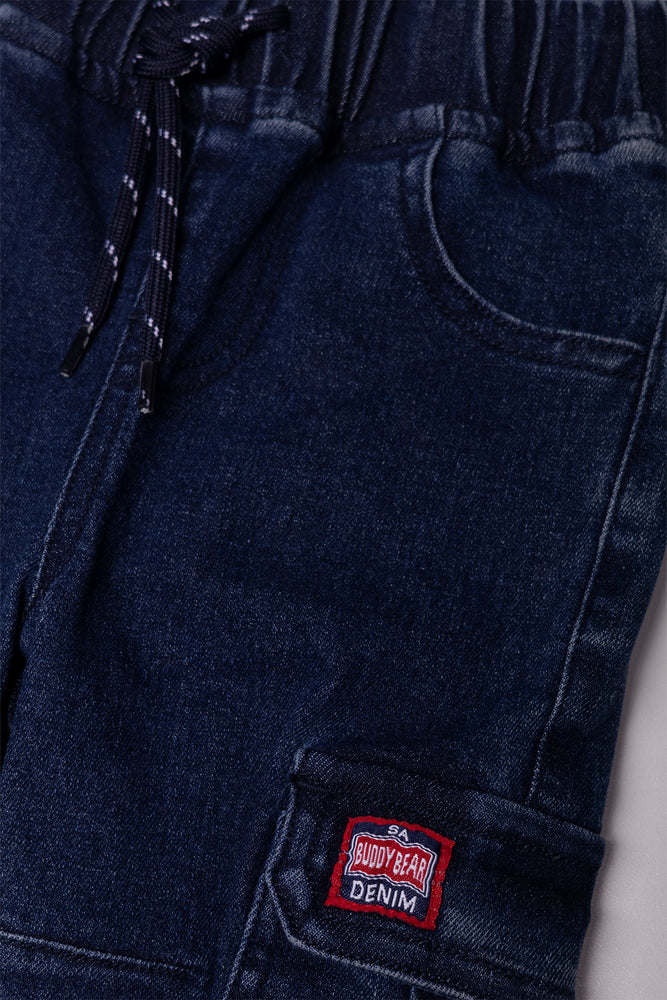 Cargo Denim Jogger Blue