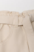 Wide Leg Denim With Belt Natural (1)