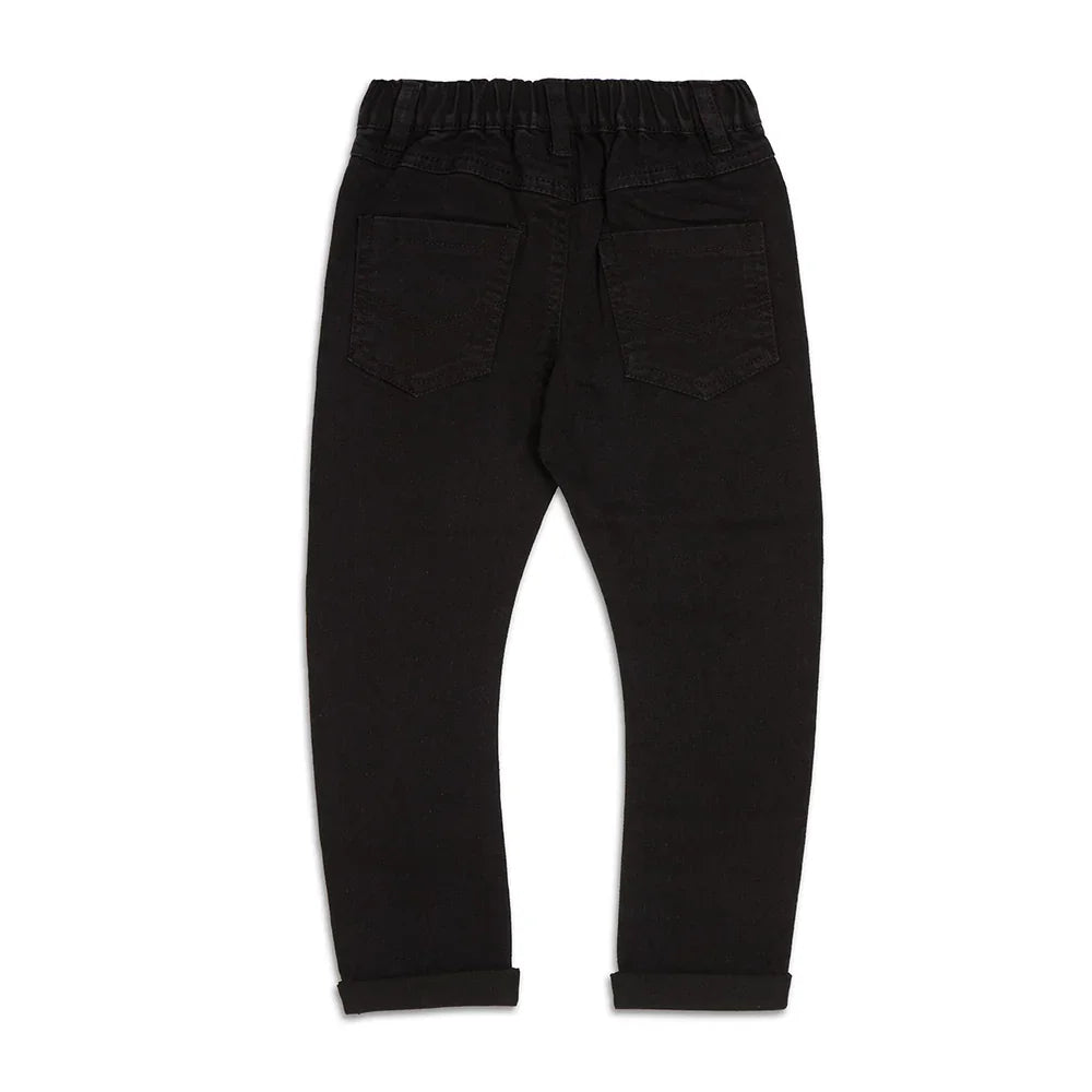 Bowleg Denim Jeans Black