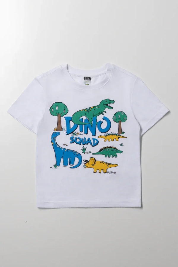 Spur Dino Short Sleeve T-Shirt White