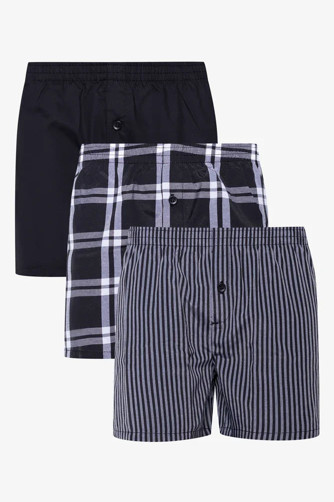 3 Pack Boxers Black