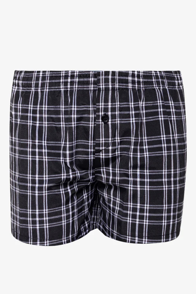 3 Pack Woven Boxer Black (3)