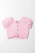 Front Tie Top Pink