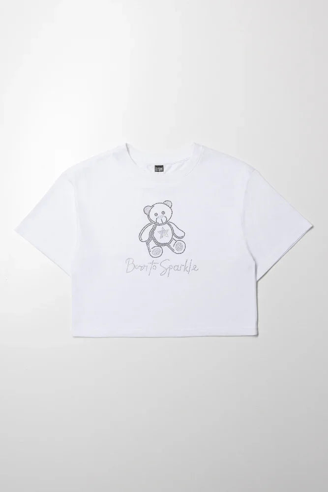 Born To Sparkle T-Shirt White