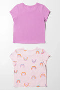 2 Pack T-Shirts Purple And Pink (2)