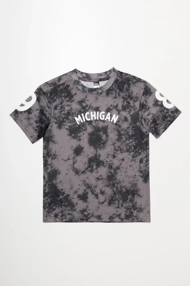 Michigan Tie Dye T-Shirt Grey