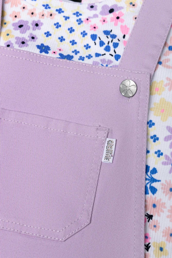 Ditsy Floral Skorts Dungaree Purple