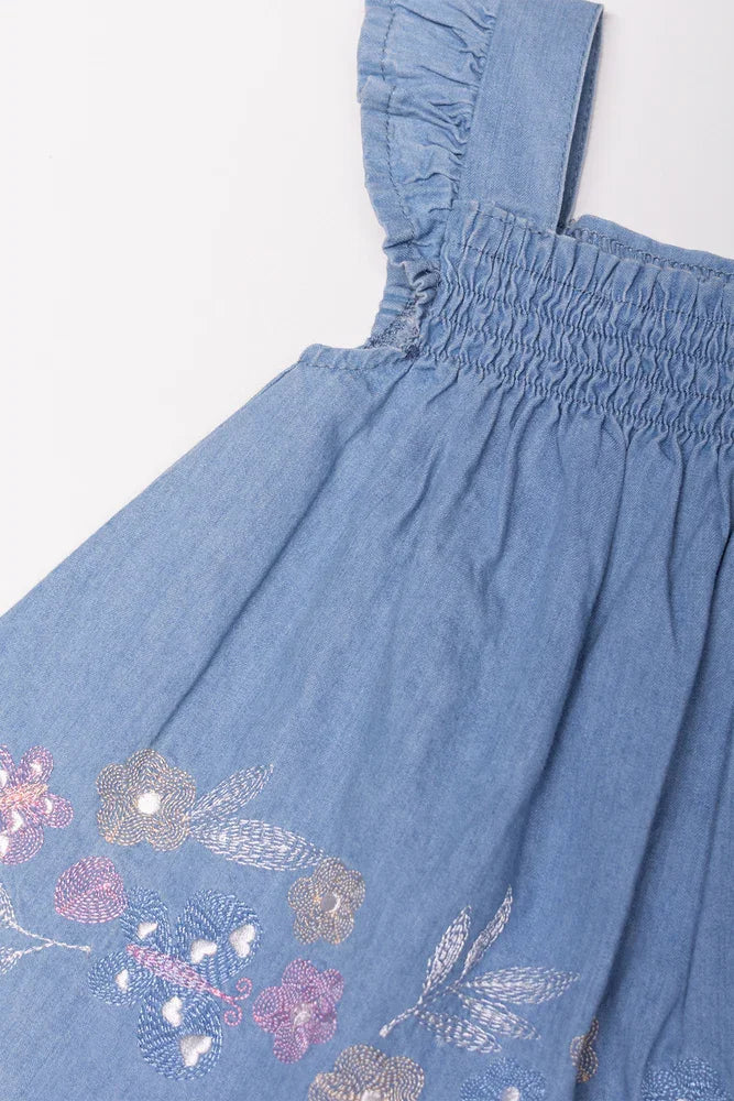 Denim Short Set Light Blue