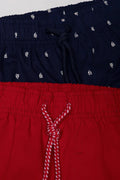 2 PACK WOVEN SHORTS RED AND NAVY (1)