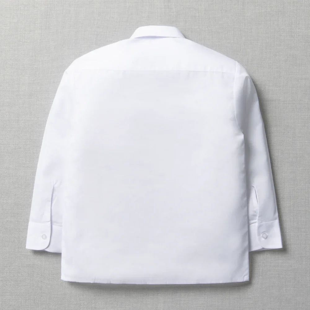 Girls School Long Sleeve Collar Shirt White Toughees (3)