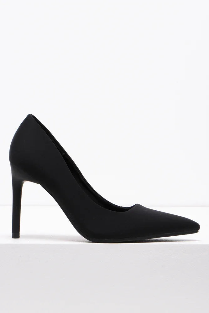 Heel Court Shoe Black