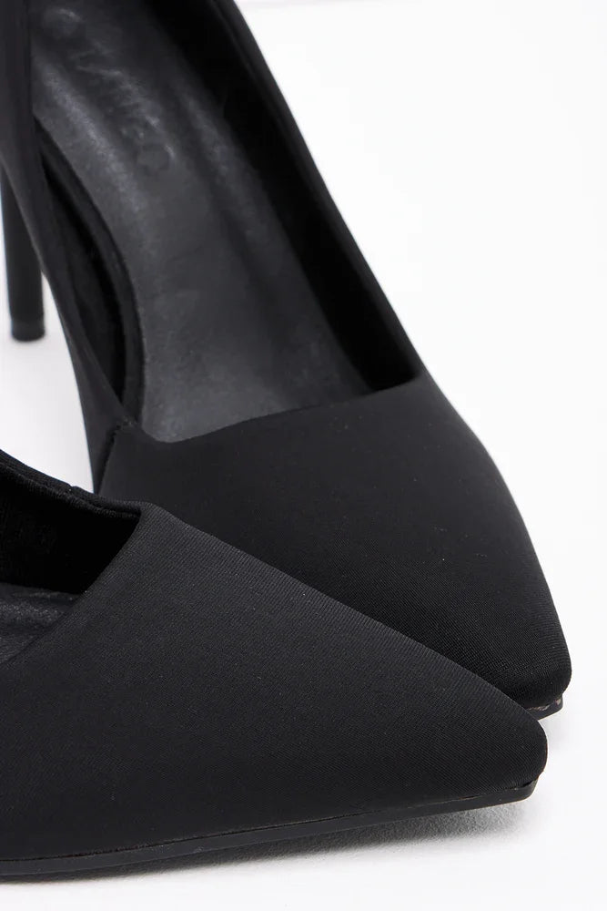 Heel Court Shoe Black (2)