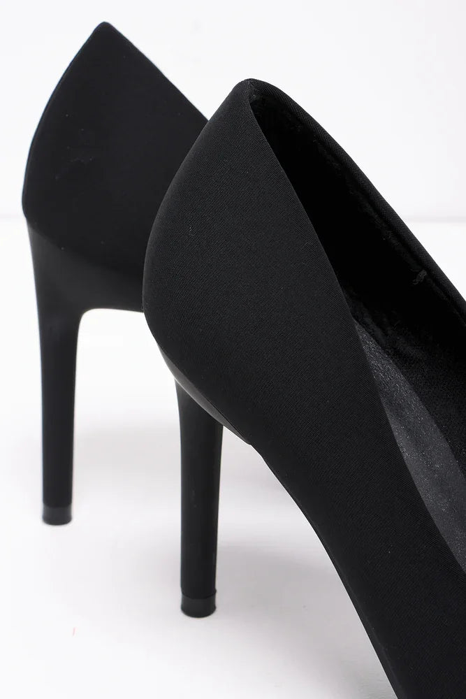 Heel Court Shoe Black (3)