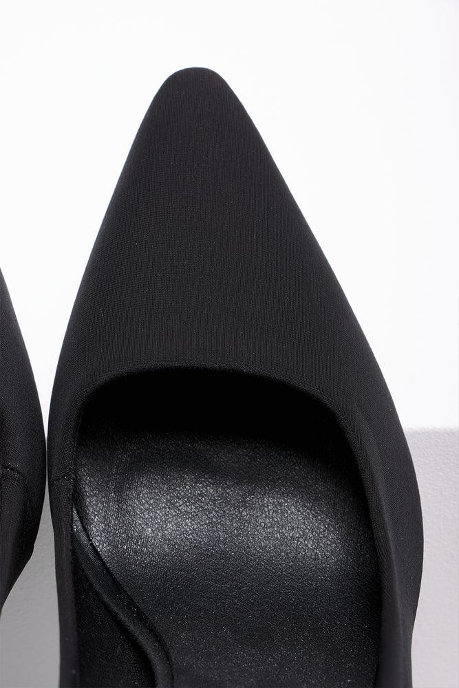 Heel Court Shoe Black (4)