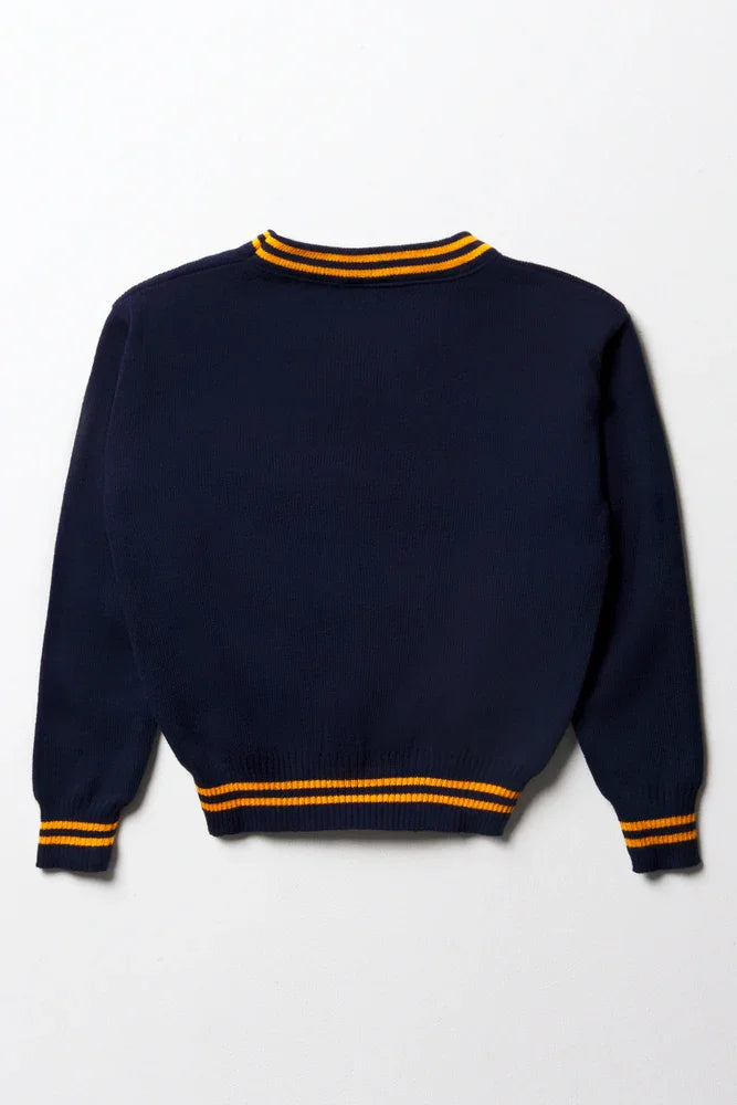 Unisex School Long Sleeve Stripe Jersey Navy (3)