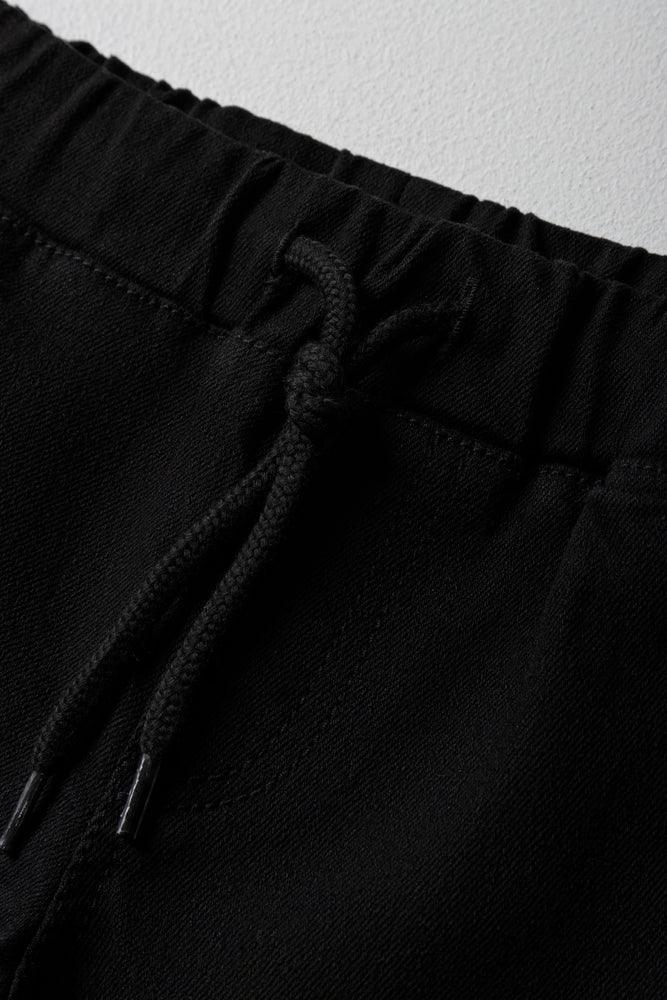 Pull On Denim Shorts Black (1)