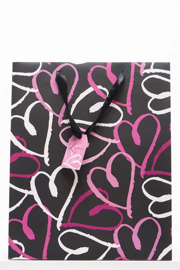 Hearts Gift Bag Purple