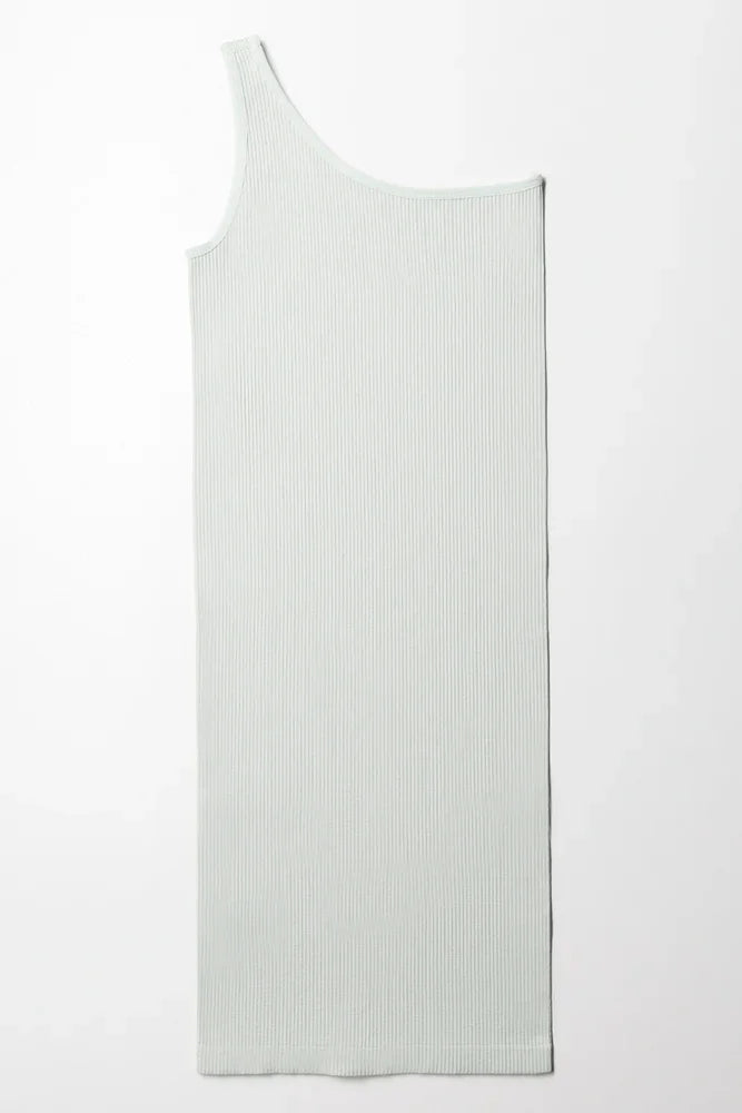 Seamless One Shoulder Dress Light Green