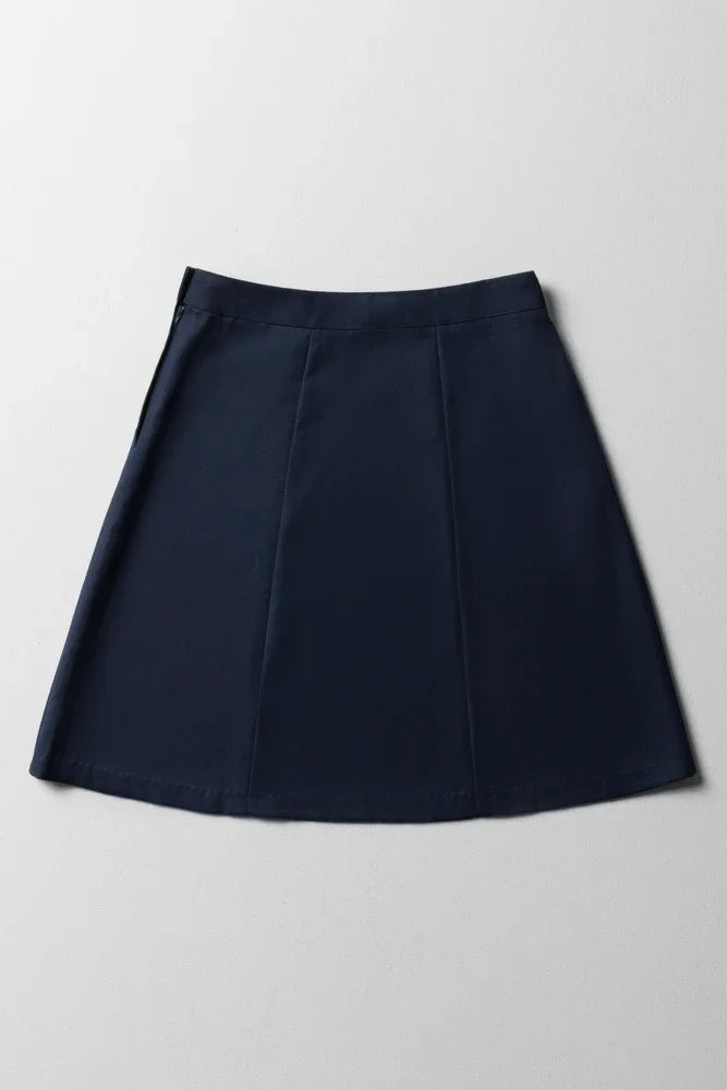Girls School Skirt Navy (2)