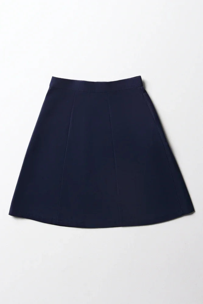 Girls School Skirt Navy (6)