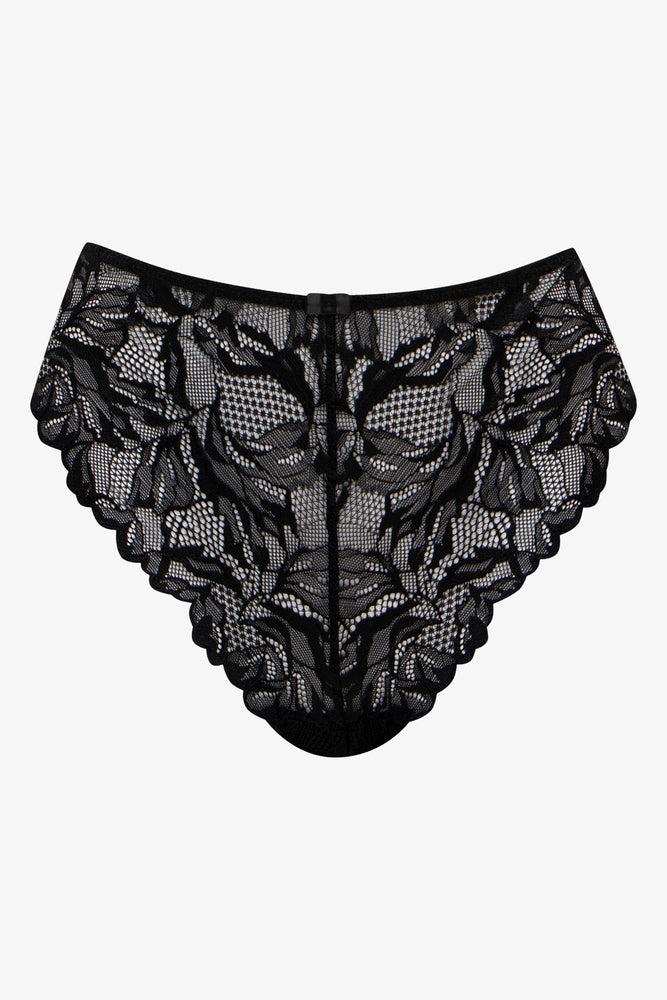 3 Pack Lace Thongs Black And Pink