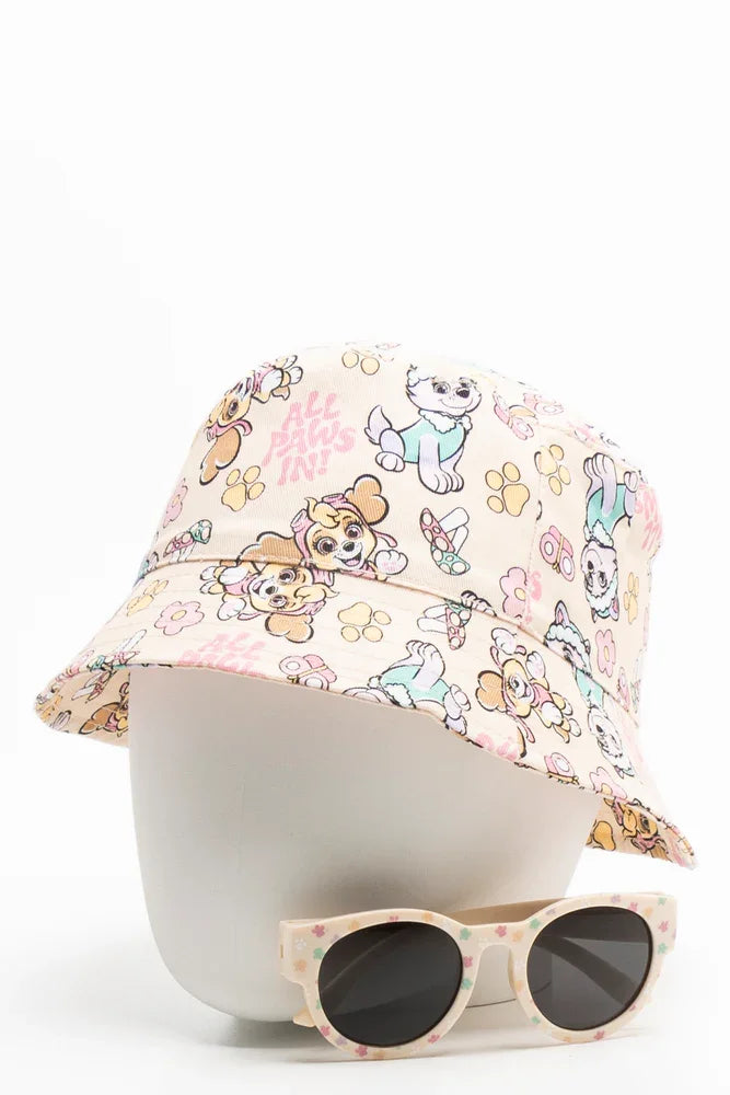 Paw Patrol Bucket Hat And Sunglasses Set Peach