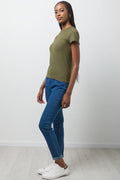Crew Neck Short Sleeve Seamfree Green (1)