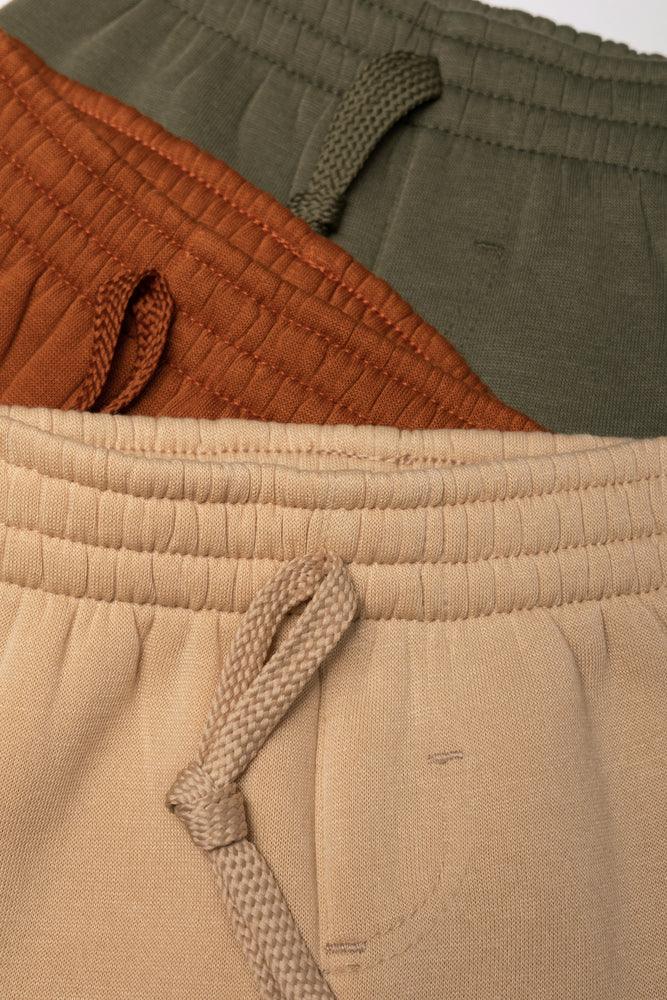 3 Pack Track Pants Tabacco Natural And Green