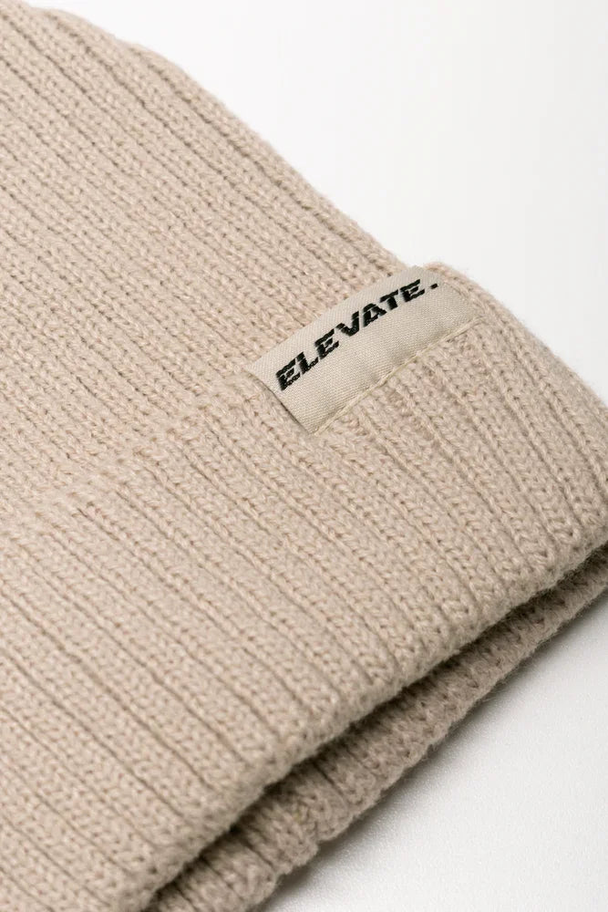 Plain Rib Beanie Natural