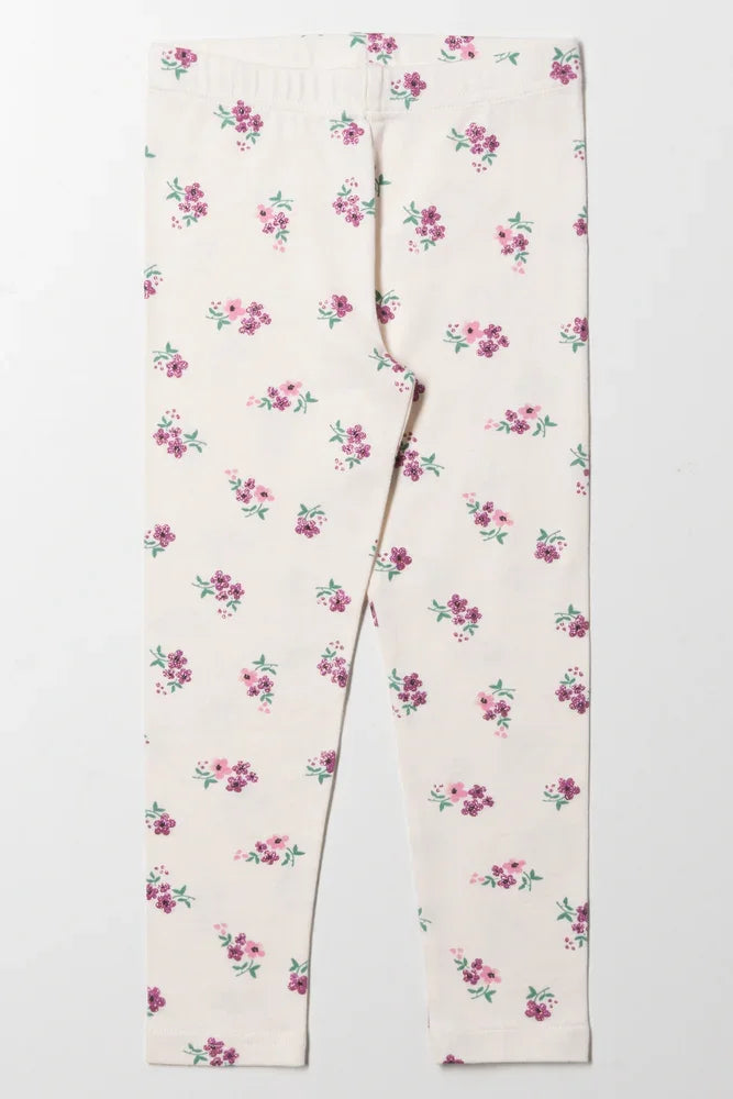 Floral Legging Long Milk