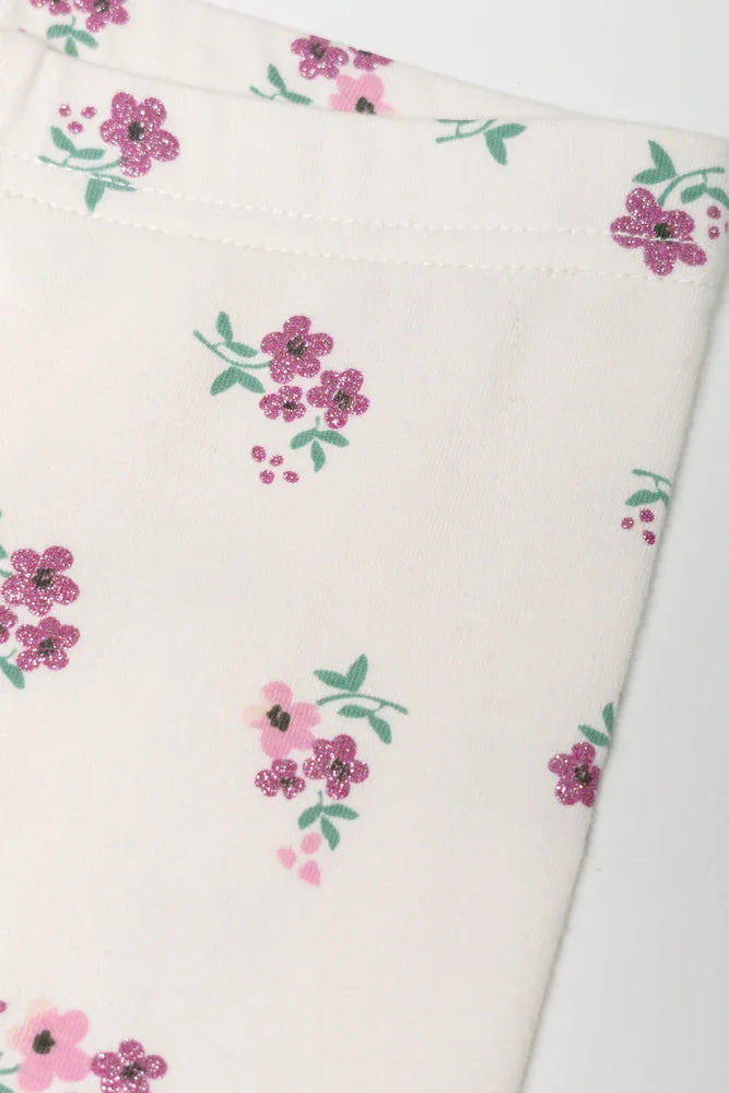 Floral Legging Long Milk