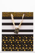 Stripe Gift Bag Black