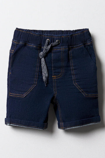 Knit Denim Short Blue