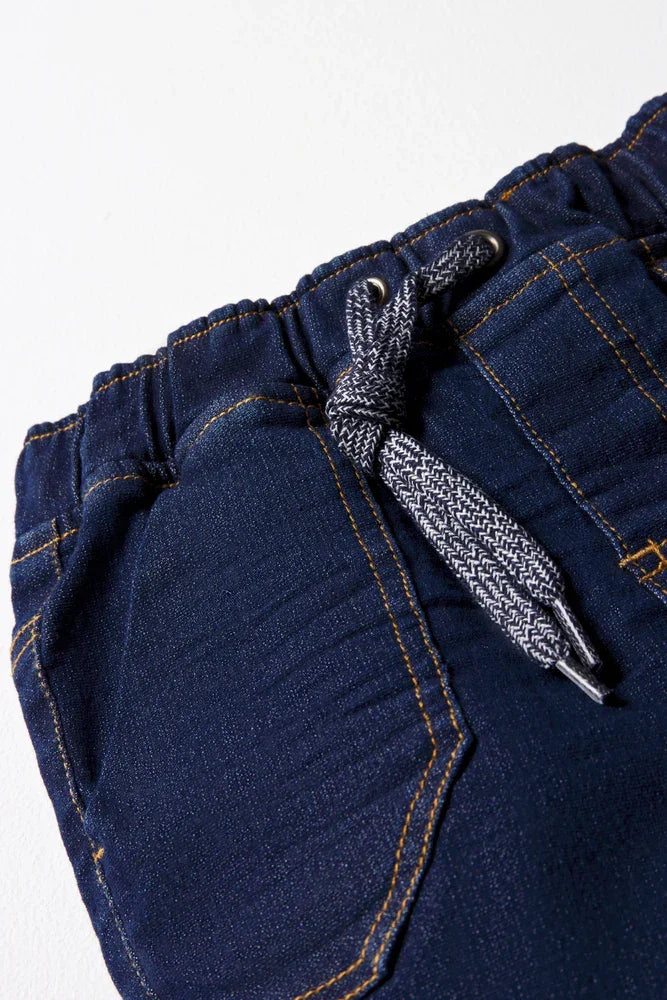 Knit Denim Short Blue