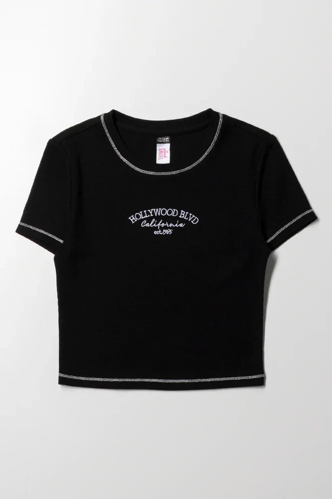 FITTED BABY TEE BLACK