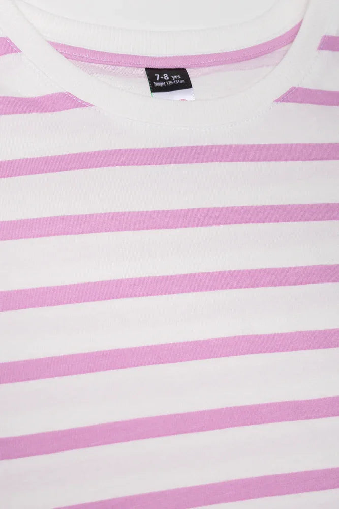 Short Sleeve Stripe T-Shirt White