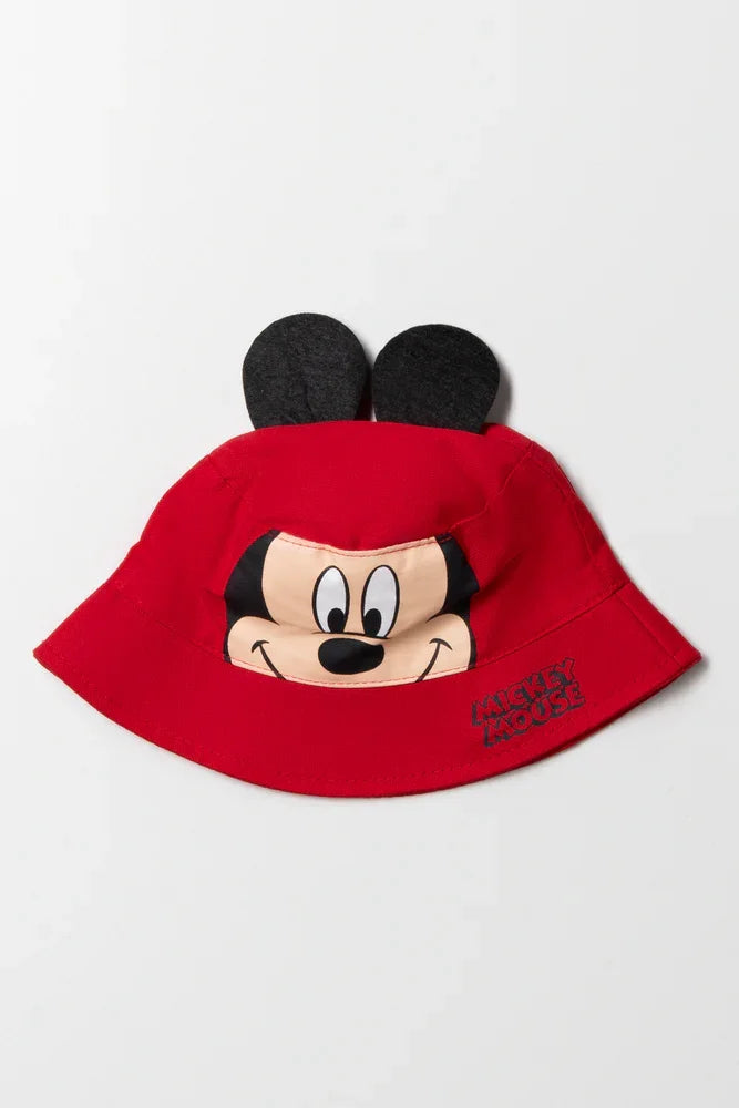 Mickey Mouse Bucket Hat Red