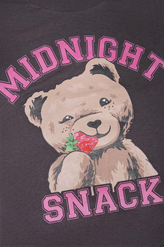 Bear Pyjamas Dark Grey And Pink